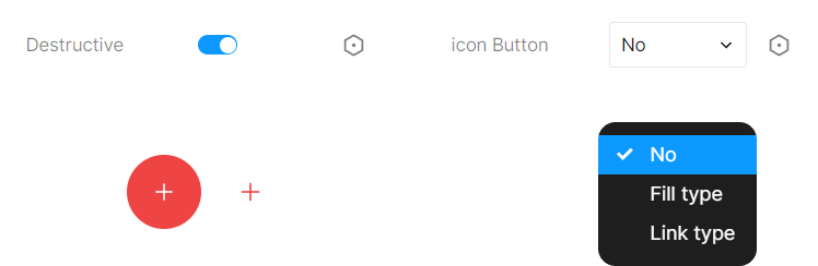 Figma Button Destructive & Icon Button Properties image