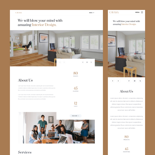 Cavasa - Interior Figma and Tailwind CSS Template