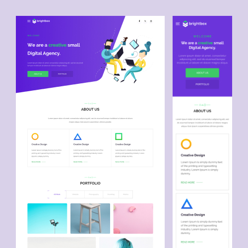 Brightbox Digital Agency Figma and Tailwind CSS Template