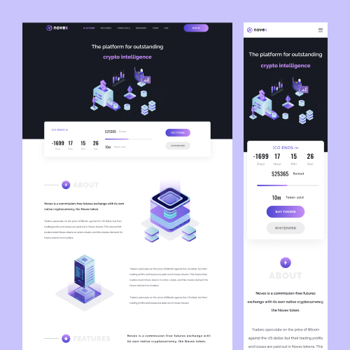 Novex - Crypto ICO Figma and Tailwind CSS Template