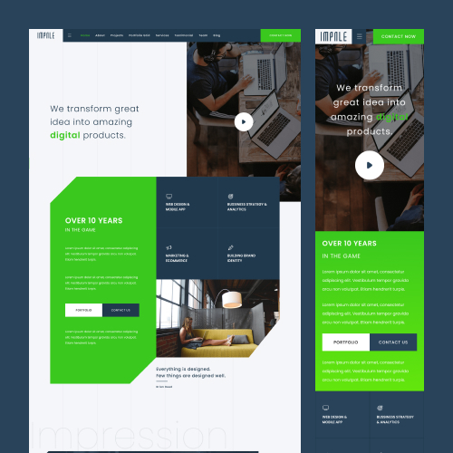 Impale Digital Agency Figma and Tailwind CSS Template