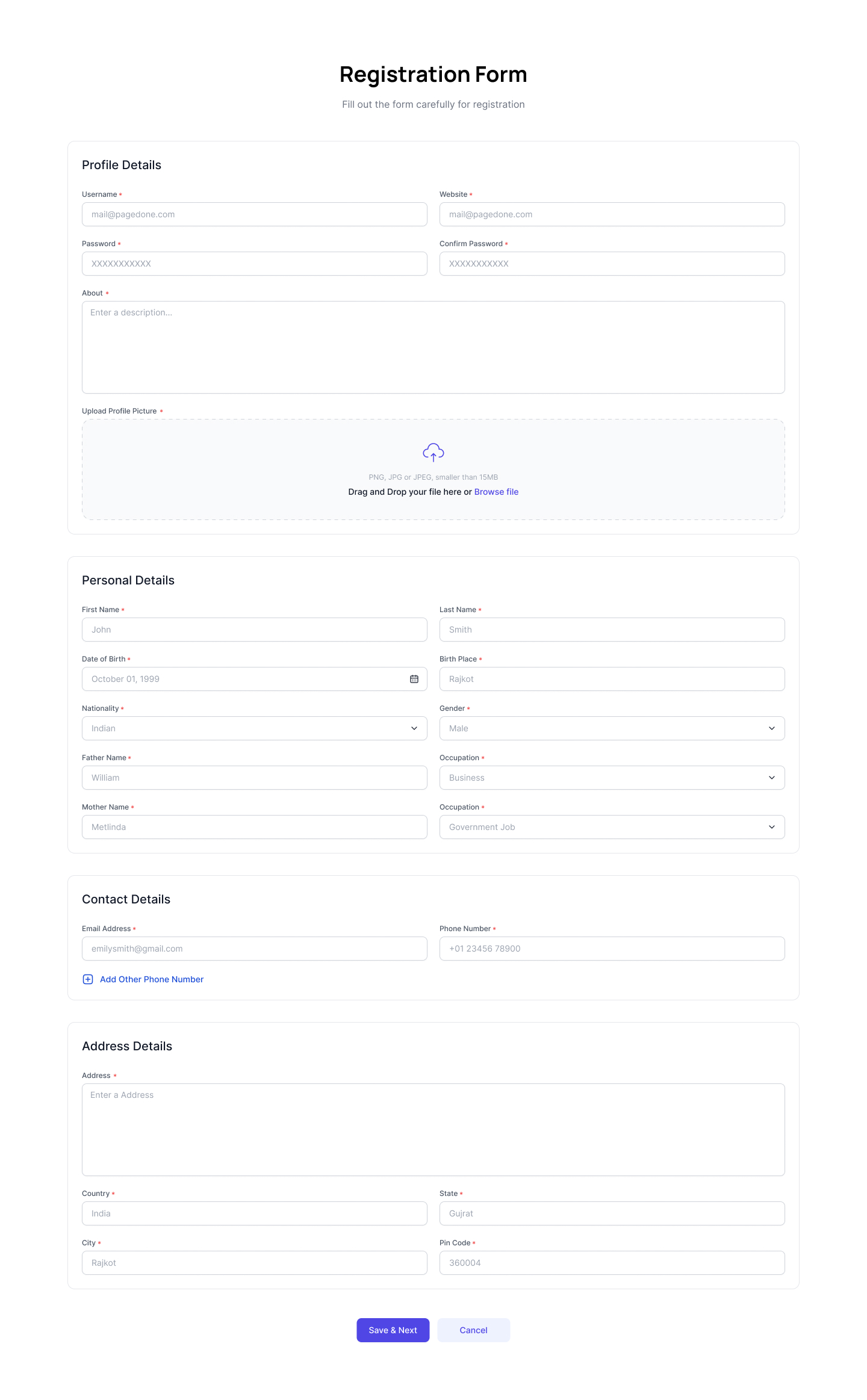 Tailwind CSS Forms | Pagedone