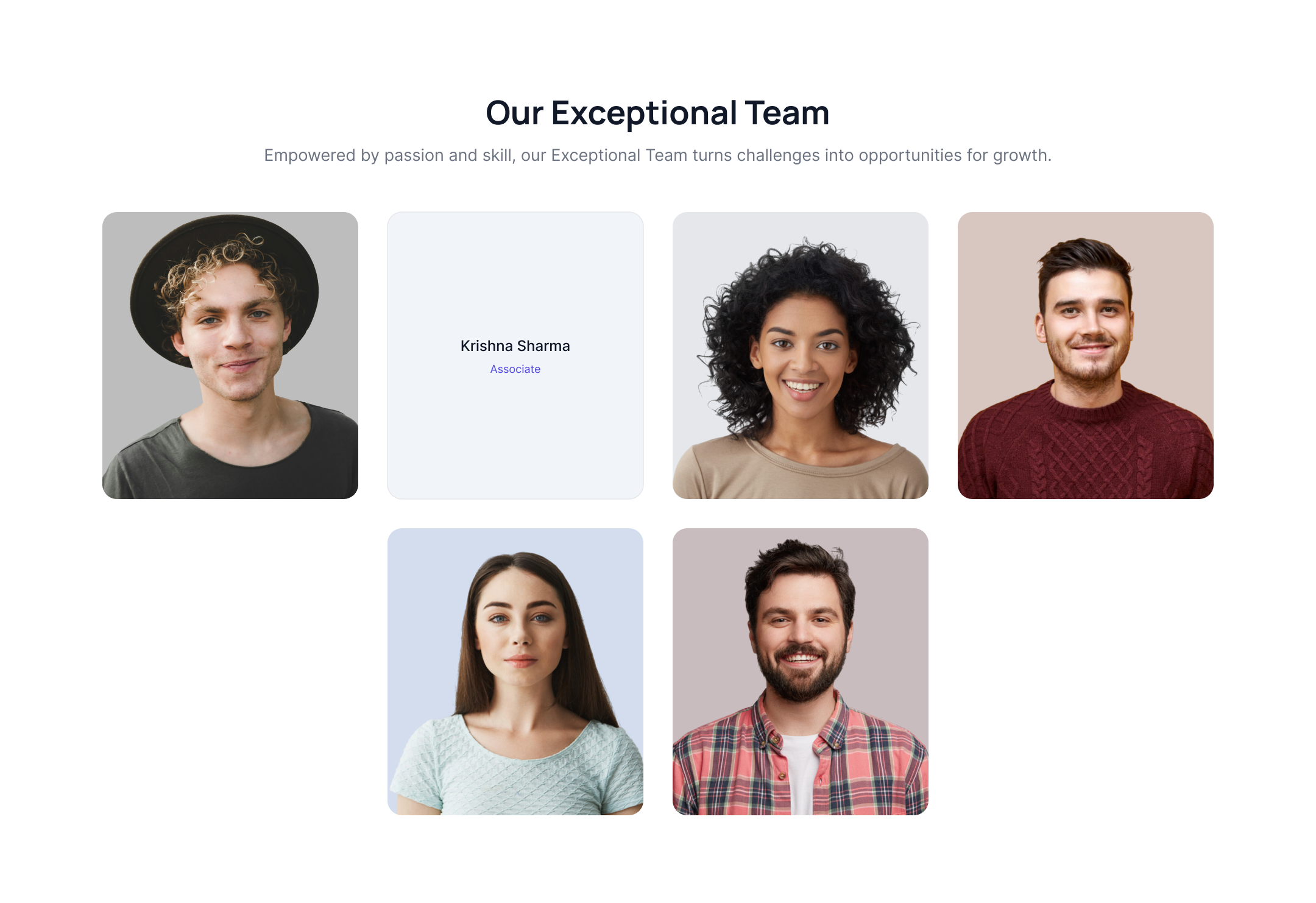 Tailwind CSS Team Sections | Pagedone