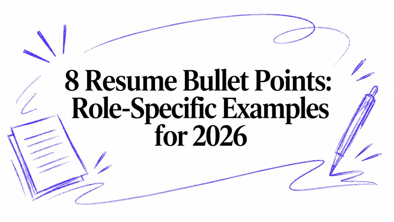 8 Resume Bullet Points: Role-Specific Examples for 2026