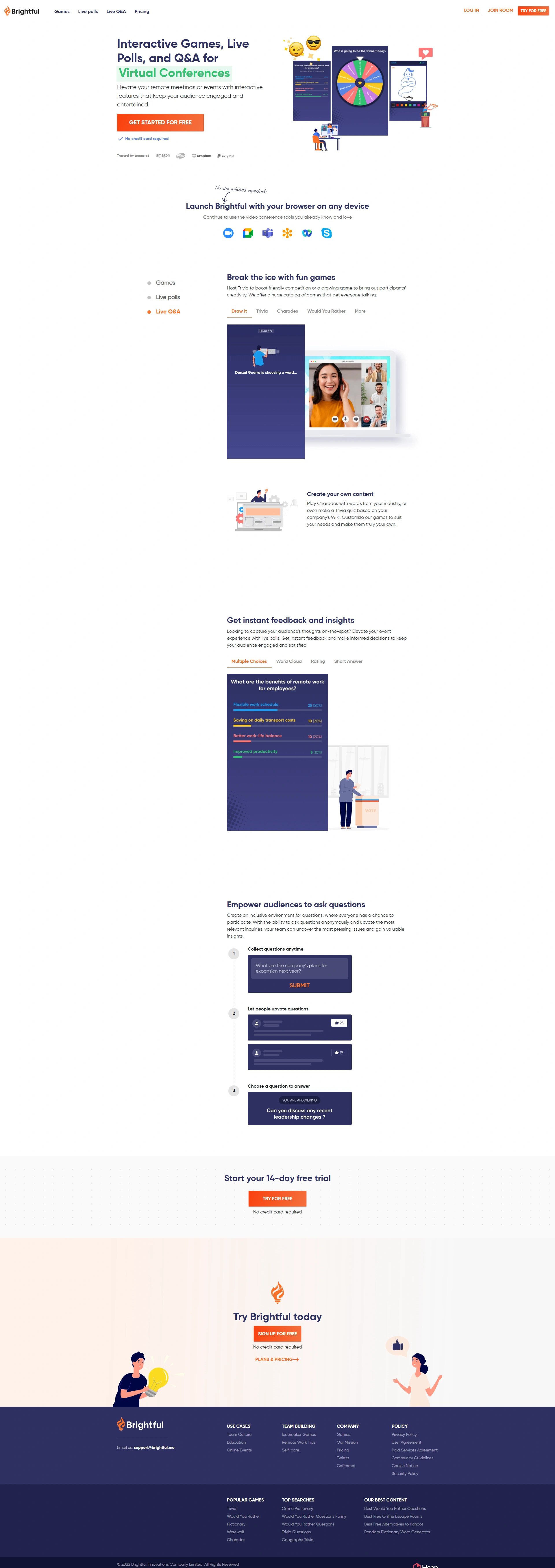 Landing Page Design Inspiration | Brightful