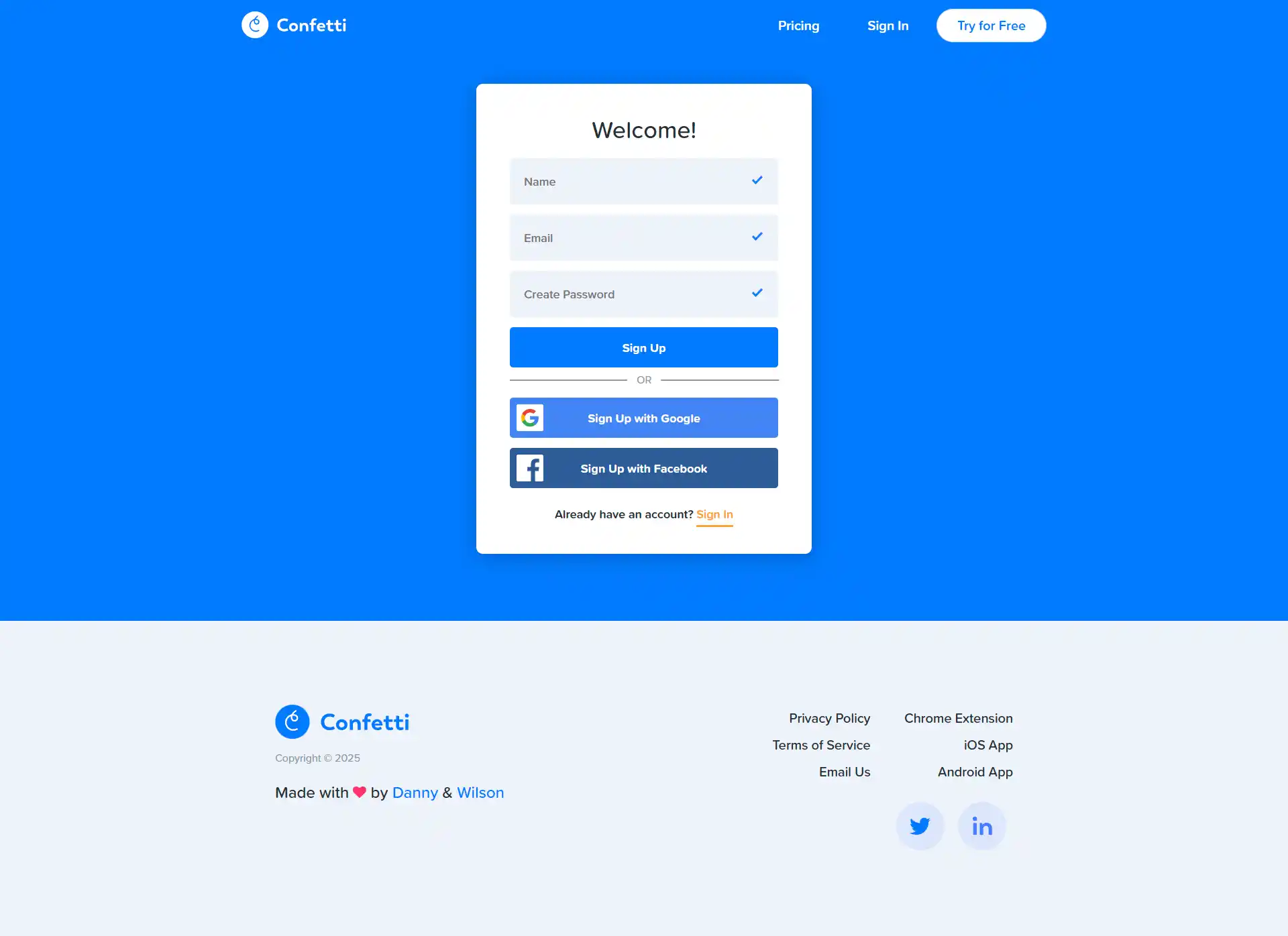 Sign Up Page Design Inspiration | Confettihabits