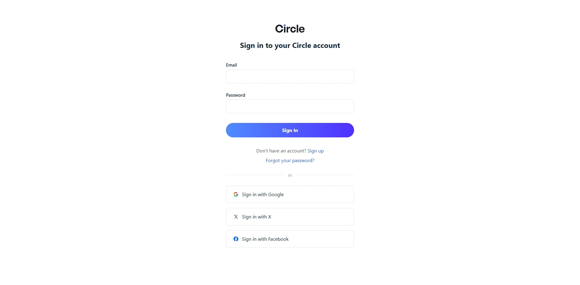 Login Page Design Inspiration | Circle
