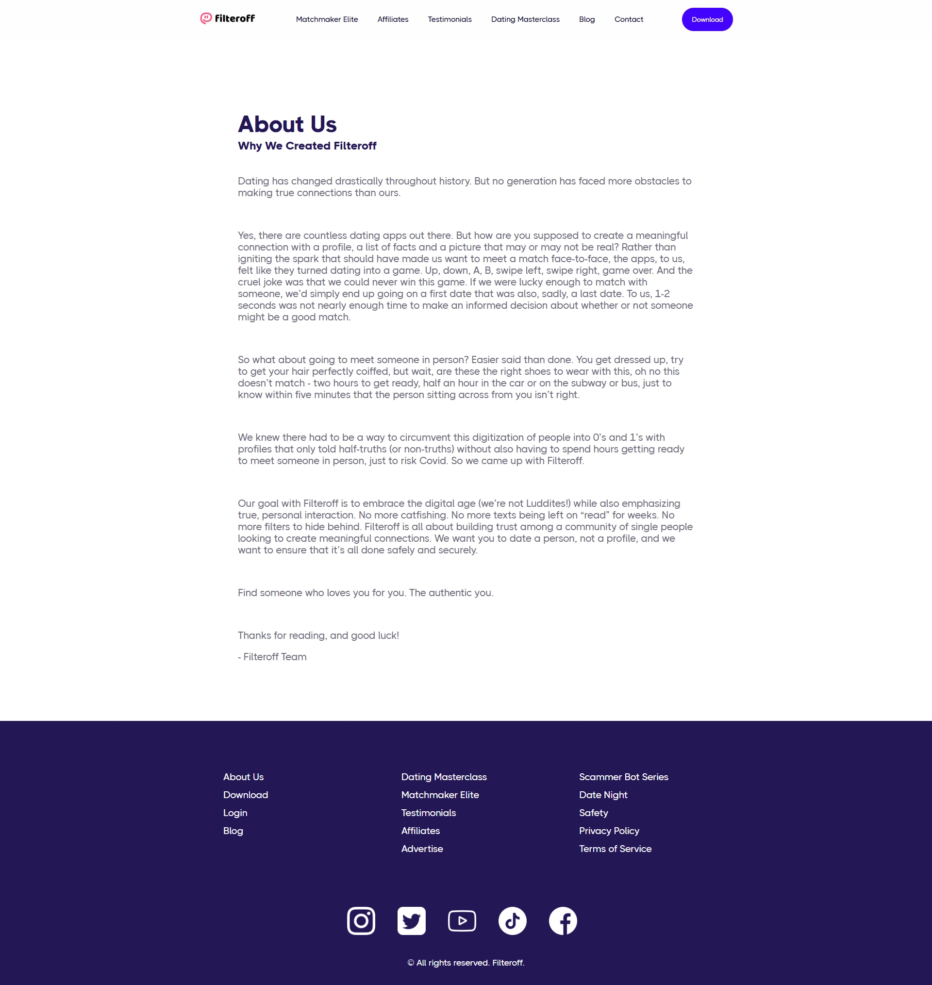 About Us Page Design Inspiration | Getfilteroff