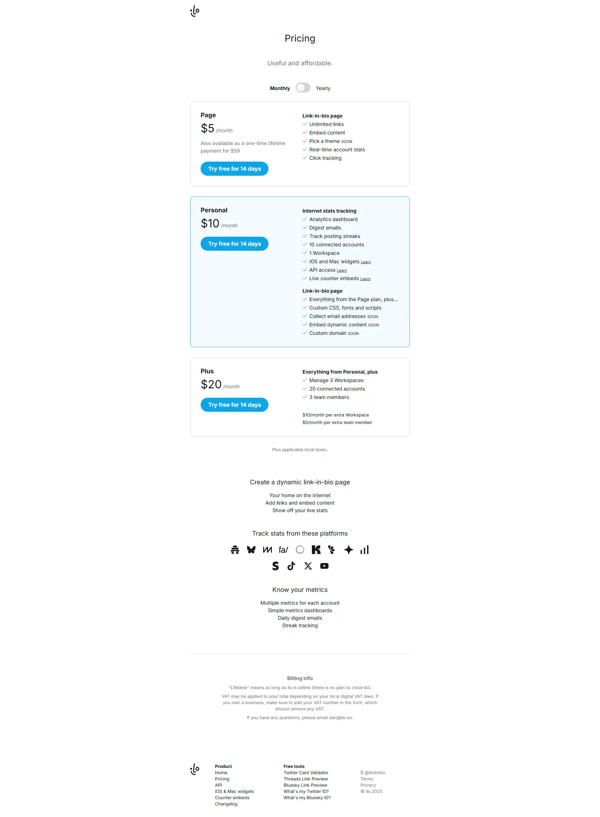 Ilo Page Pricing Plan Page Design Inspiration | Ilo