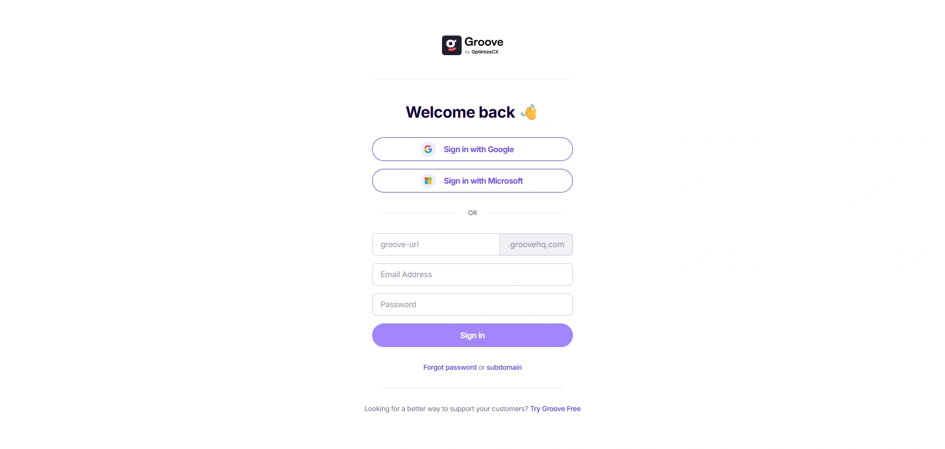 Grove Account Sign In Login Page Design Inspiration | Groove