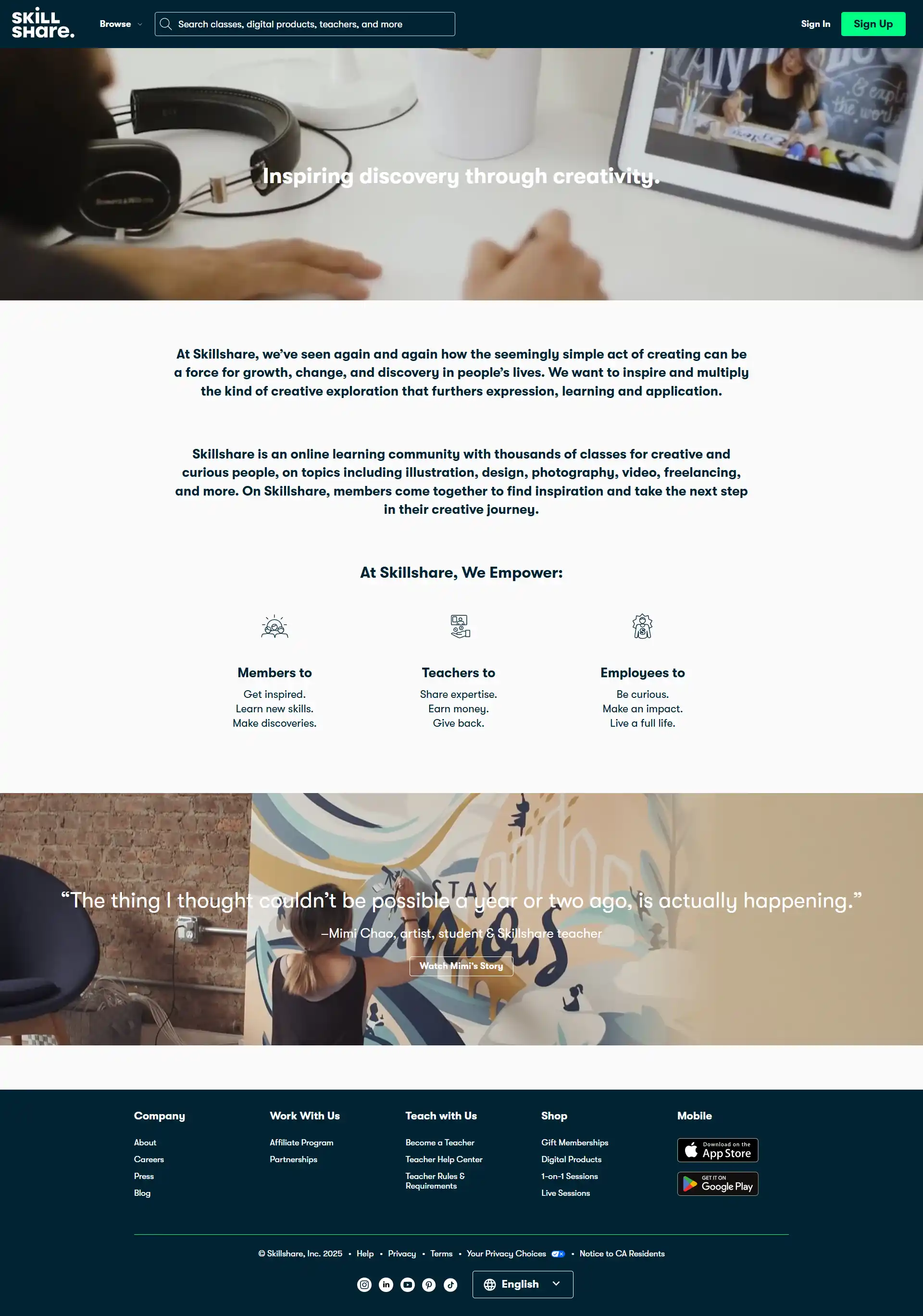 About Us Page Design Inspiration | Skillshare